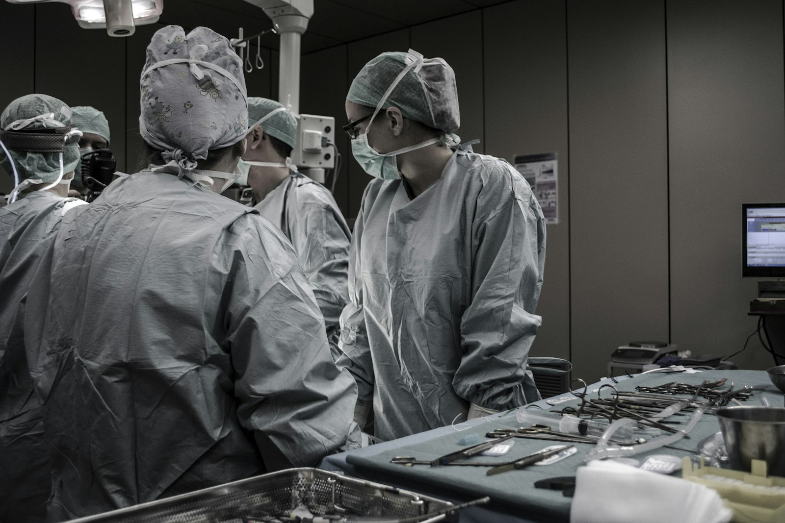 A surgical team at work in a Medora Care Hospital operating theatre